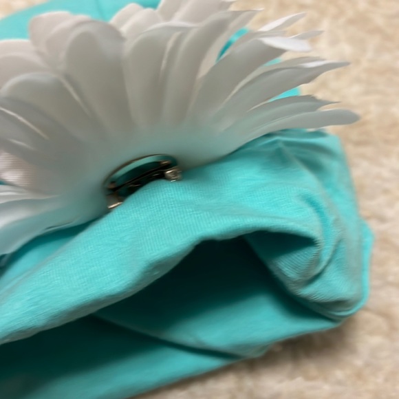 Royal Baby Gem Tiffany Blue outfit with bow and matching flowered hat! - Picture 7 of 8